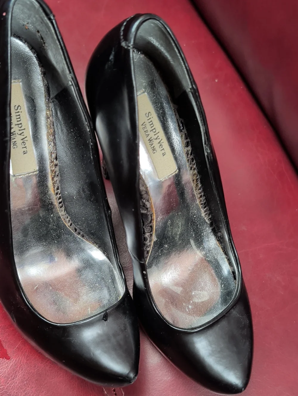 Simply Vera Vera Wang Black Patent Platform Stiletto Pumps 5